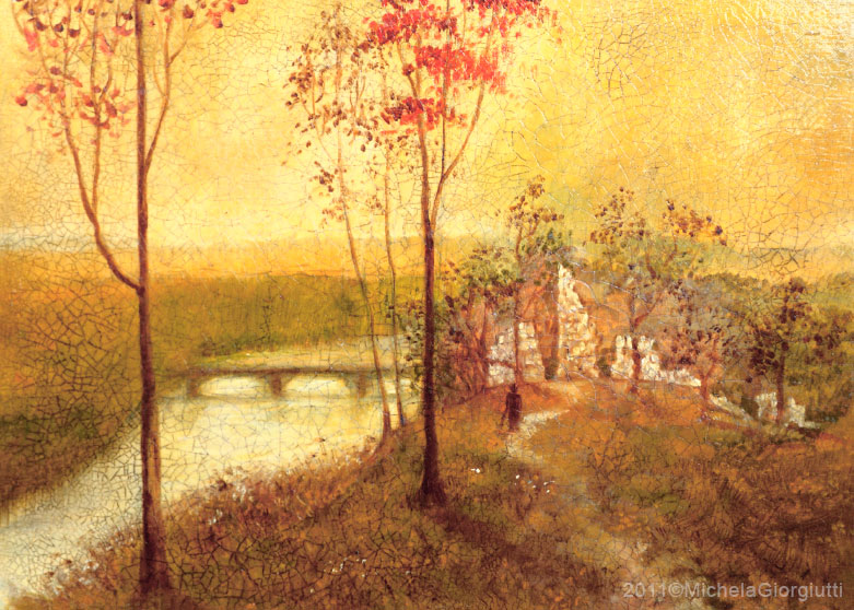 Craquelet delle rovine del castello di Manzano