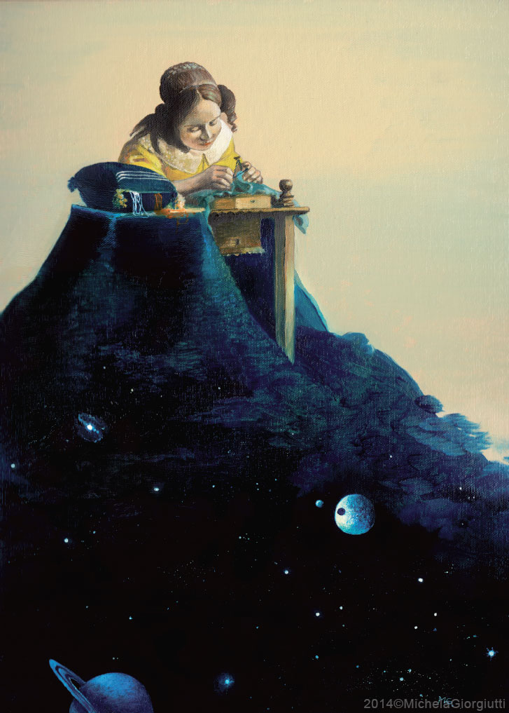 Merlettaia di Vermeer che tesse l'Universo