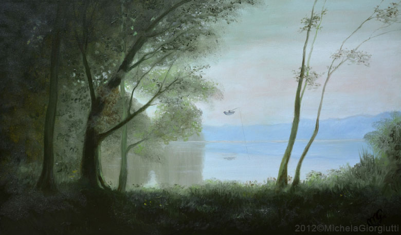 Barca sospesa sul lago